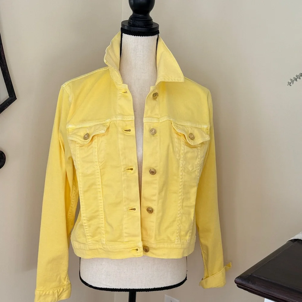 Michael Kors Sunny Yellow Jean Jacket - Picture 1 of 4